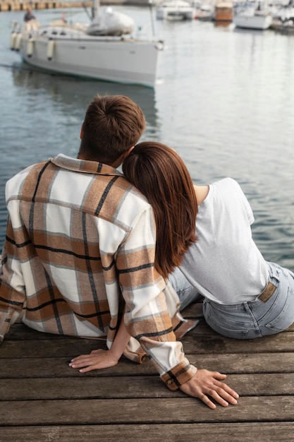 Couple spending time together outdoors