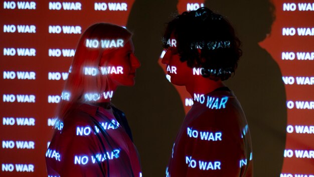 Couple staying in the light of no war wording