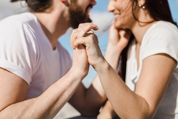 Free Photo couple and summer concept