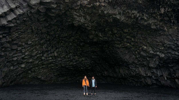 Couple traveling together in country side