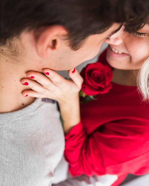 Couple on valentines day morning