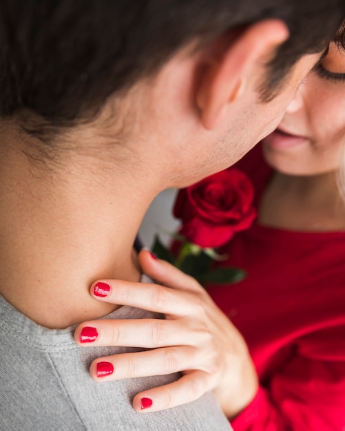 Couple on valentines day morning