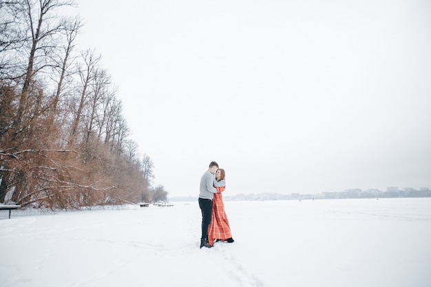 couple in winter