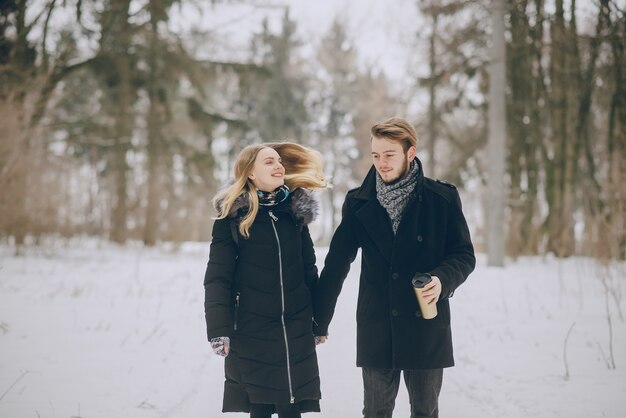 couple in winter