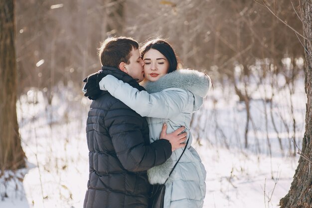 couple in winter