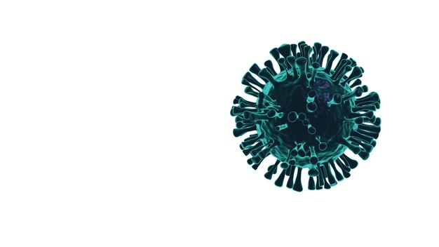 Covid-19, coronavirus, 3D virus render on background.