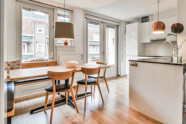 Cozy dining room of a modern apartment