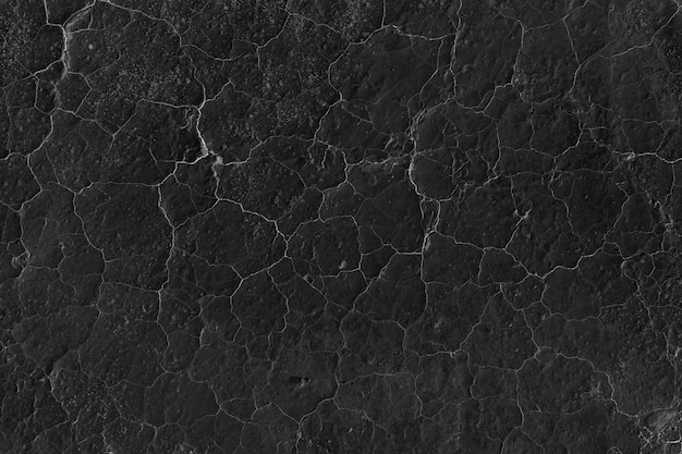 Free Photo cracked black wall texture