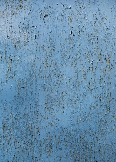 Cracked painted blue wall texture