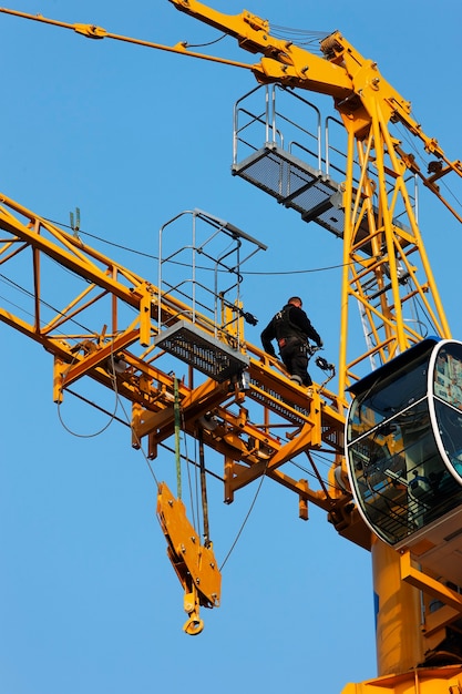 Crane and blue sky