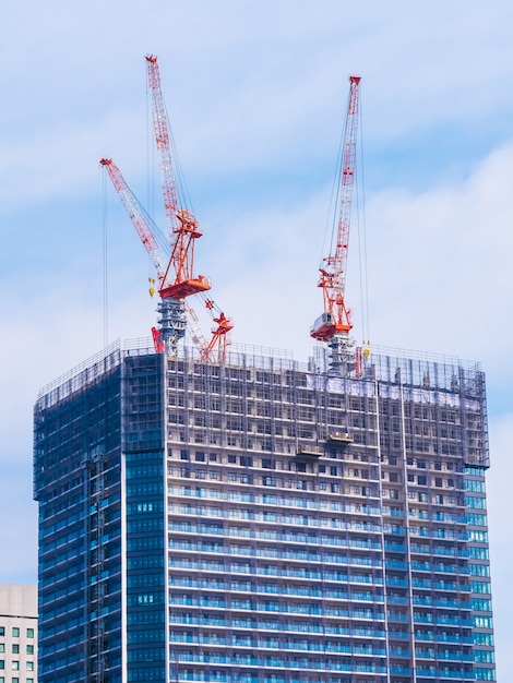 Crane building under construction exterior