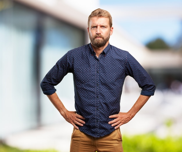 Free Photo crazy businessman worried expression