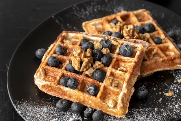 Creative assortment of breakfast meal