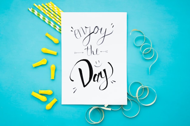 Free photo creative celebration concept with paper