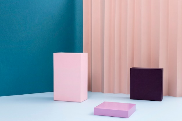 Free photo creative composition of minimalist podium