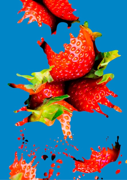 Free Photo creative composition with fruits texture and vibrant colors