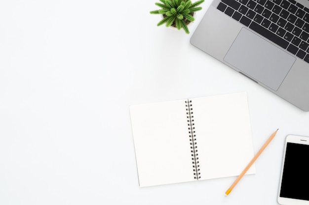 Free photo creative flat lay photo of workspace desk