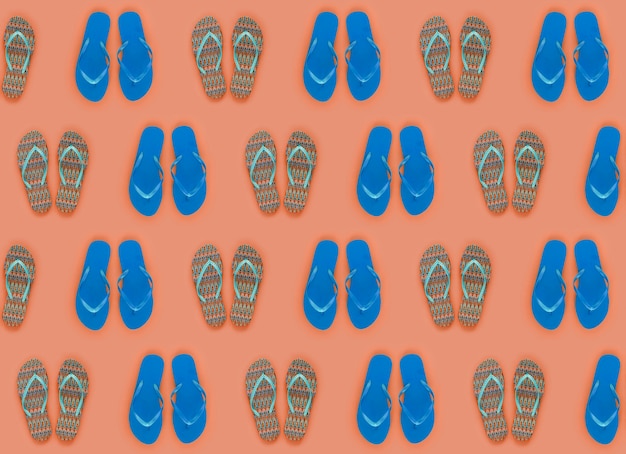 Free Photo creative flip flop pattern