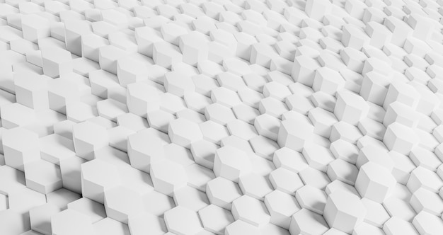 Free Photo creative geometrical background with white hexagons