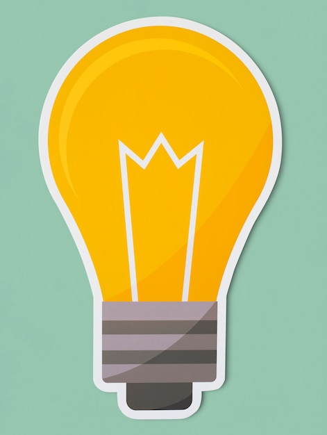 Free photo creative light bulb icon isolated