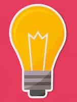 Free photo creative light bulb icon isolated