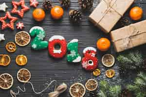 Free photo creative new year background