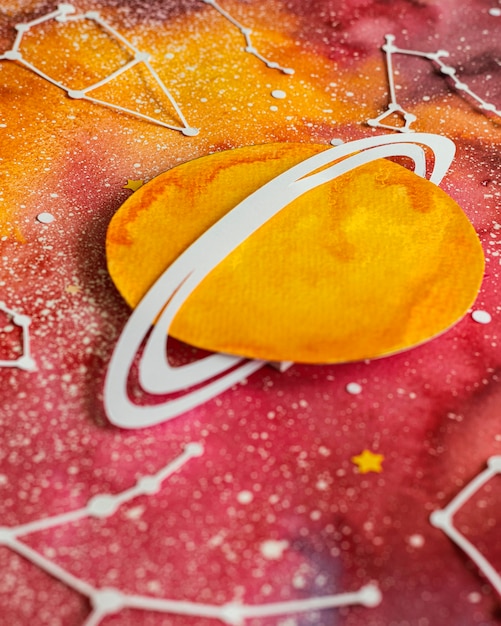 Free photo creative paper planets arrangement