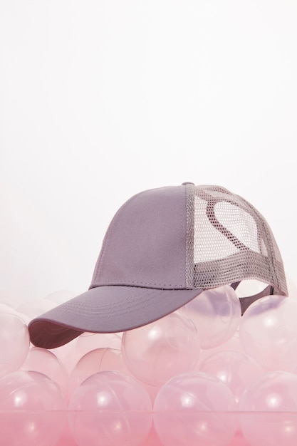 Free Photo creative trucker hat still life