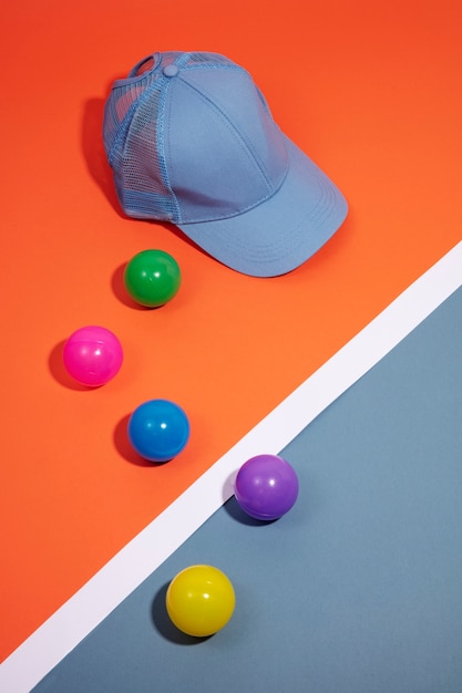 Free Photo creative trucker hat still life