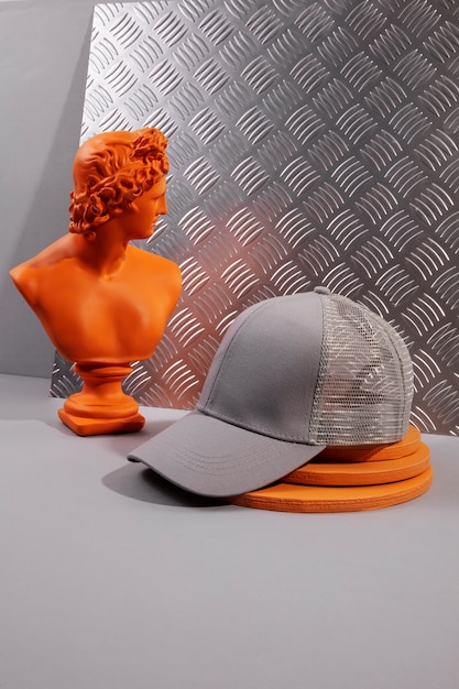 Free Photo creative trucker hat still life