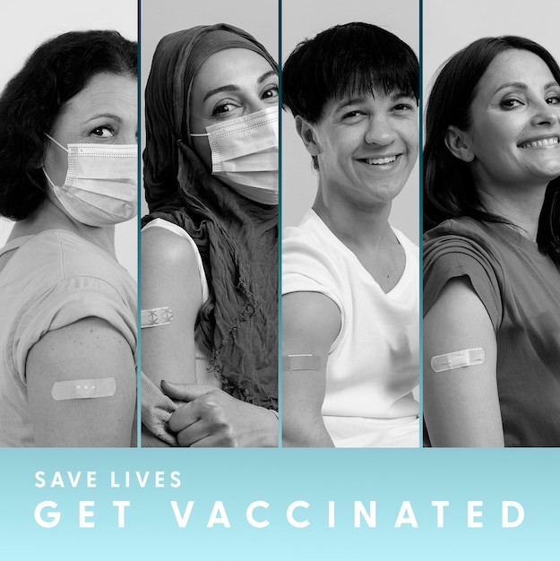 Free photo creative vaccine collage design