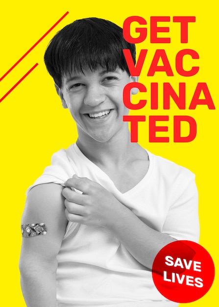 Free photo creative vaccine collage design