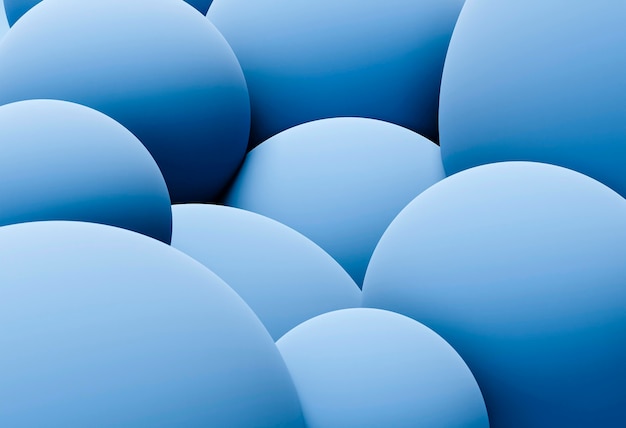 Free photo creative wallpaper with blue spheres