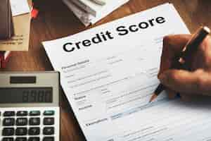 Free photo credit score financial banking economy concept