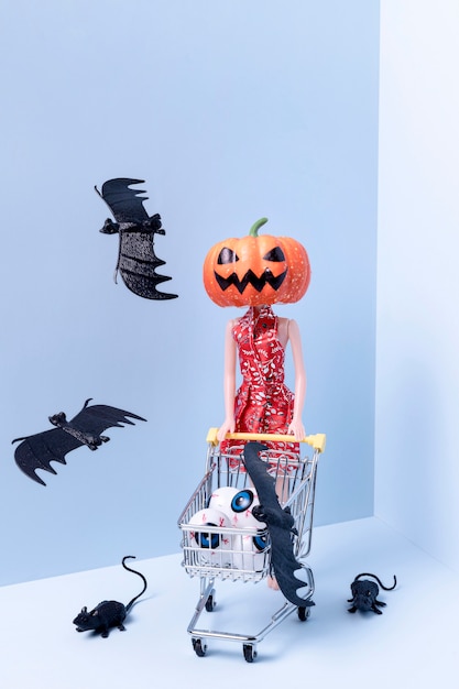 Free photo creepy halloween toys and bats