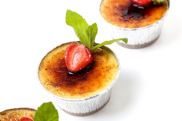 Free photo creme brulee