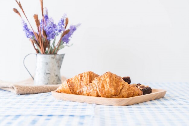 croissant and brownies