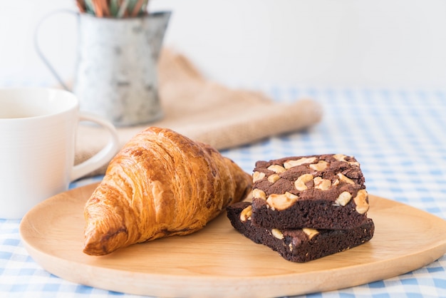 croissant and brownies