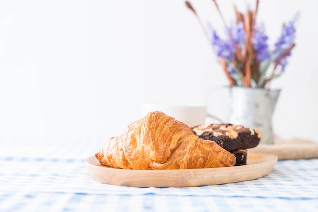 croissant and brownies