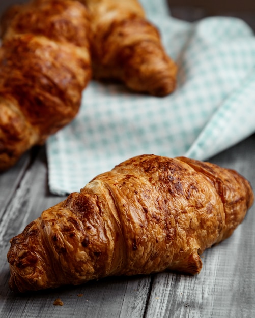 Free photo croissant on table