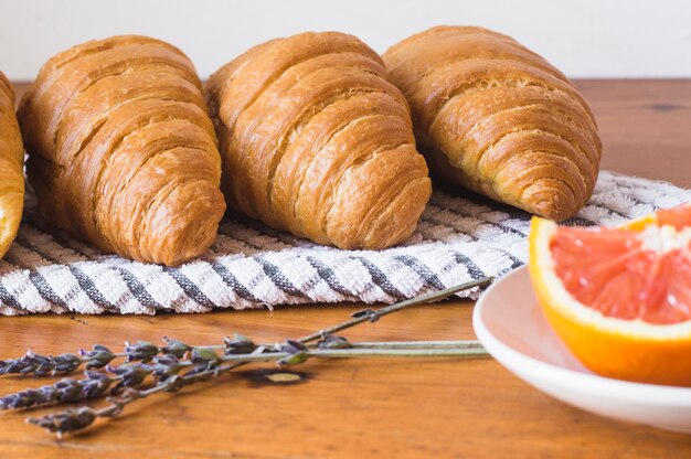 Croissants and citrus