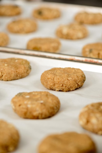 Cropped image of cookies with nuts