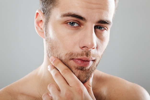 Cropped image of a handsome bearded man