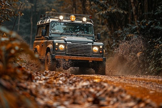 Crossroad car in safari scene