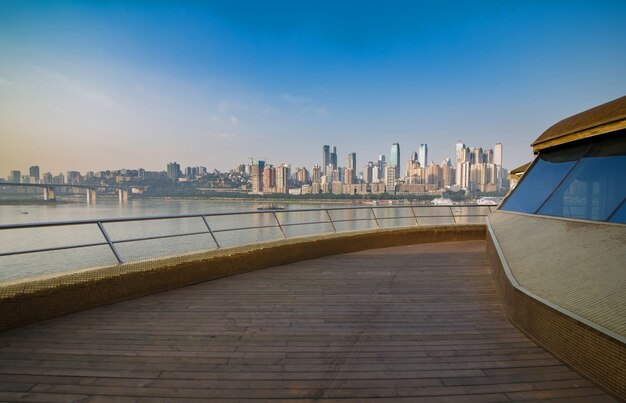 A cruise ship in the Yangtze river in chongqing