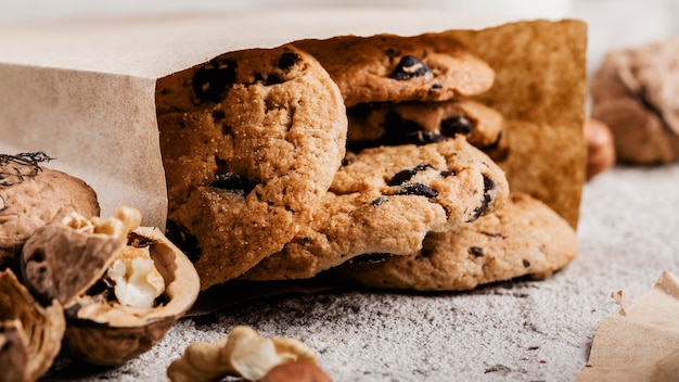 crumbled paper with Delicious cookies