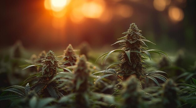 Cultivation of cannabis in a natural environment created with the help of Generative AI technology