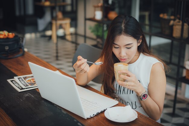 cup business drink vintage hipster girl