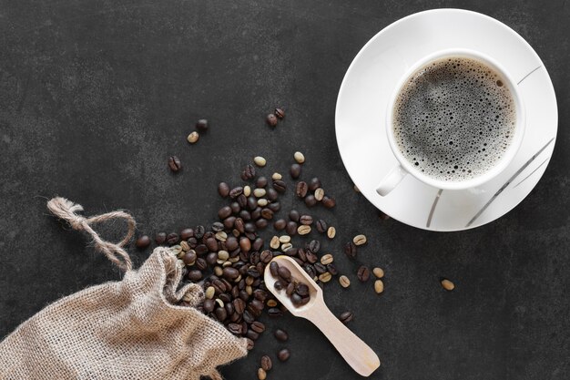 Cup of coffee on table