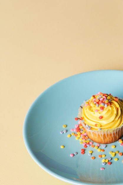 Cupcake on a plate